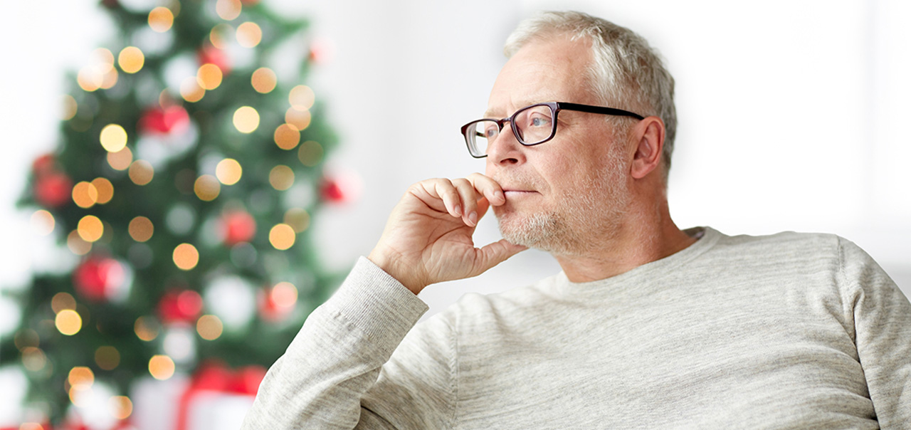 Man Emotionally Struggling During the Holidays