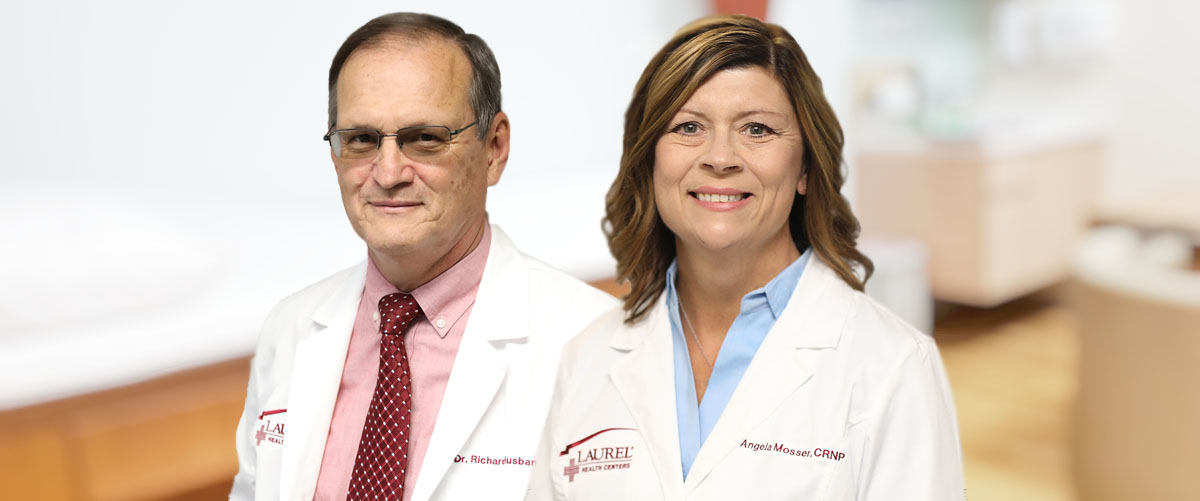 Troy Laurel Health Center Providers Dr. Richard Husband and Angela Mosser, CRNP