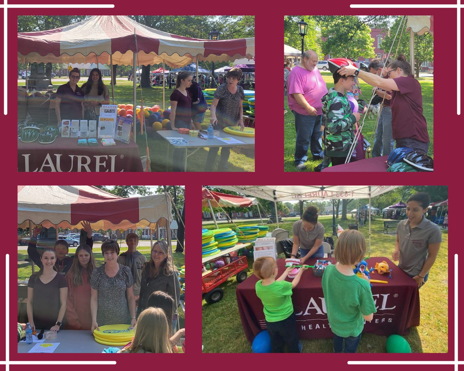 Collage of Laurel Health Staff at Children's Health Fair