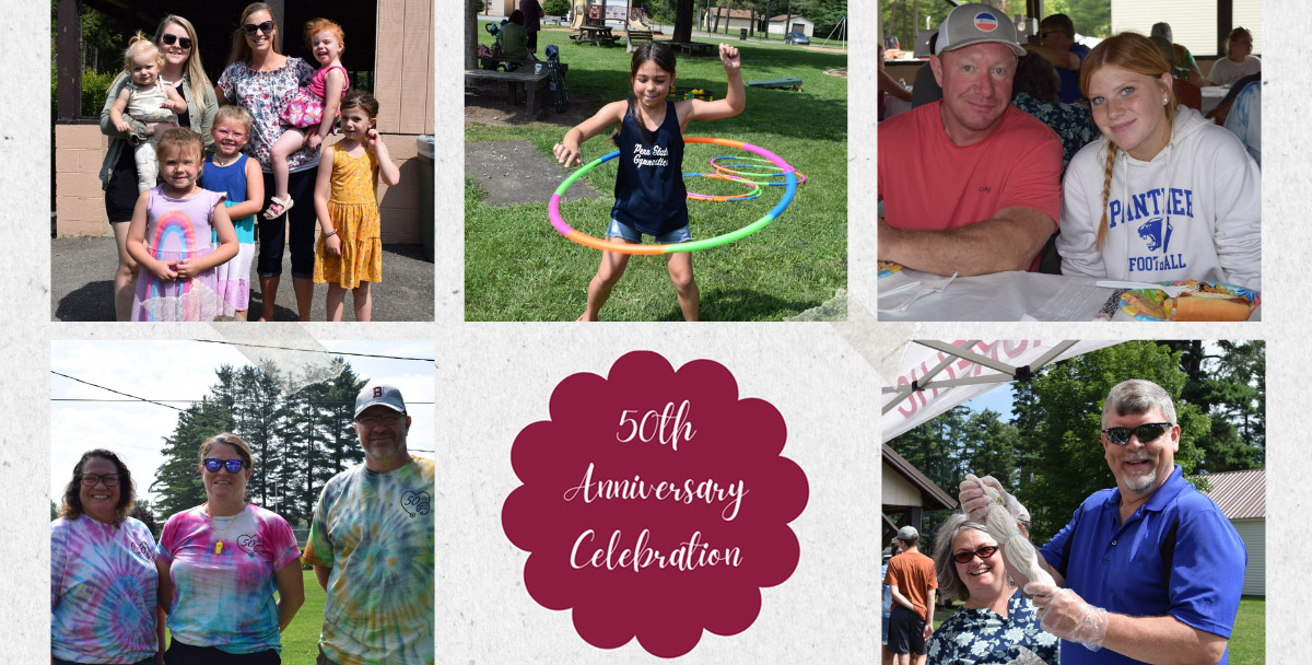 Laurel Health Employees Celebrating the Health System's 50th Anniversary at a Company Picnic