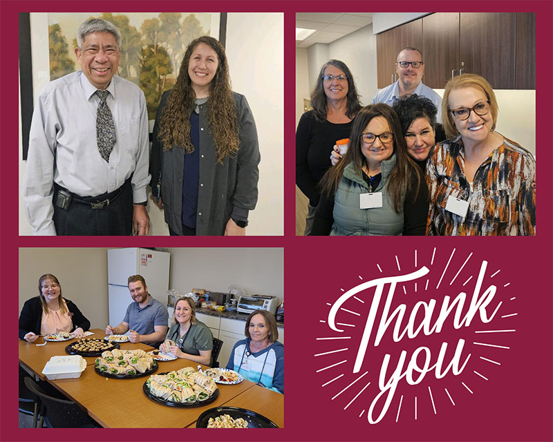 Laurel Health 2024 Doctors' Day Celebration Collage featuring Laurel Health providers smiling and enjoying lunch together